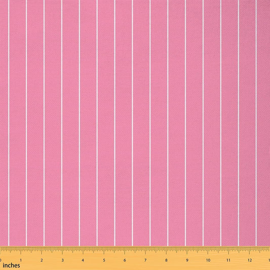 Erosebridal Pink Striped Fabric by The Yard Light Pink Waterproof Outdoor Fabric Geometric Simple Lines Upholstery Fabric Modern Farmhouse Decor Fabrics, 2 Yards