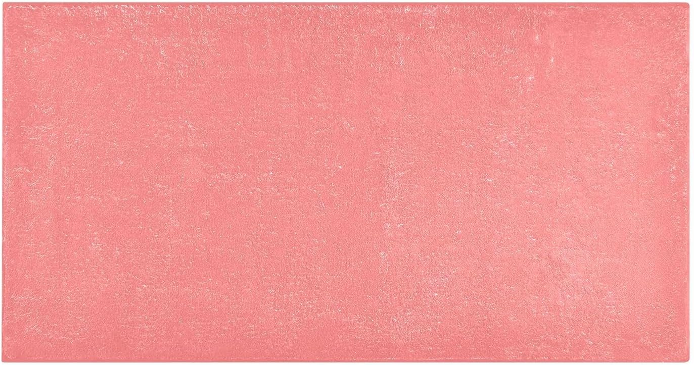 Plain Pink Solid Color Bath Mat, Dry Quickly Non Slip Absorbent Bath Rug, Soft Living Room Bedroom Home Floor Mats, Bath Mats for Bathroom, Tub and Shower 20" x 39"