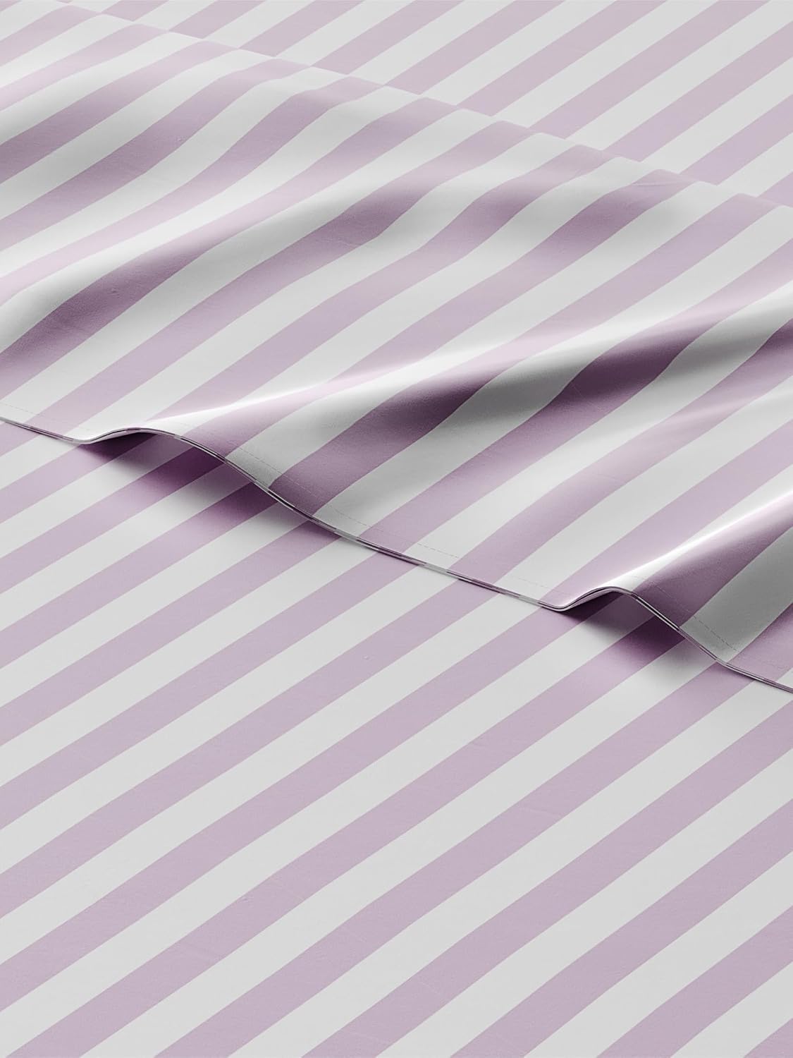 CGK Unlimited Kids Pink Pinstripes Full 4 Piece Sheet Set - Boys, Girls, Teens, Toddler - Easy Fit Deep Pockets - Soft, Cooling & Breathable Sheets - Cute, Cozy, Fade & Wrinkle Free - Machine Washable