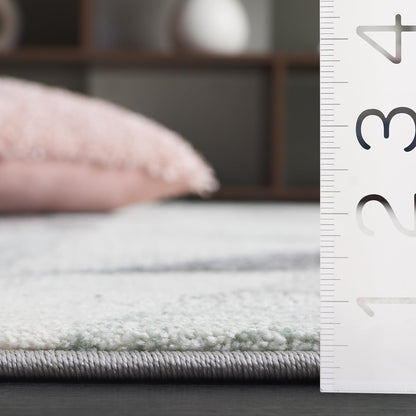 SAFAVIEH Porcello Collection Area Rug - 5'3" x 7'6", Ivory & Pink, Modern Abstract Design, Non-Shedding & Easy Care, Ideal for High Traffic Areas in Living Room, Bedroom (PRL6940A)
