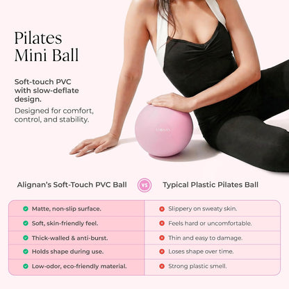 Pilates Kit for Home Workouts with 14” Pilates Ring Pilates 8” Mini Ball with and 3 Booty Bands Set, Pilates Essentials Kit for Women with Guided Workout Video, Home Pilates Equipment