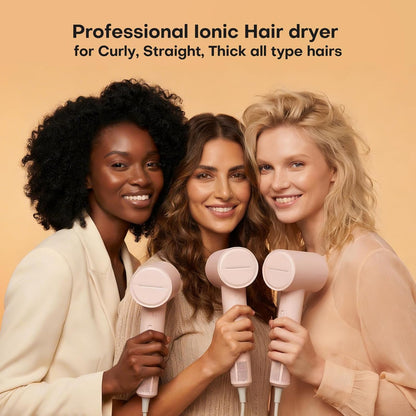 High Speed Hair Dryer, Ultra-Fast Drying, Ionic Blow Dryer with 110,000RPM Brushless Motor, Billion Plasma Ions Best in Frizz Control, Low Noise, Lightweight Design for All Hair Types