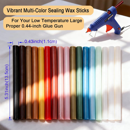 Wax Seal Stick, 15 Pieces Glue Gun Wax Seal Sticks for Sealing Wax, Wedding Invitations, Cards, Envelopes, Rose Pink