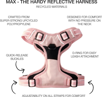 Pet Passion MAX - THE Hardy Reflective Harness, Pink, Small