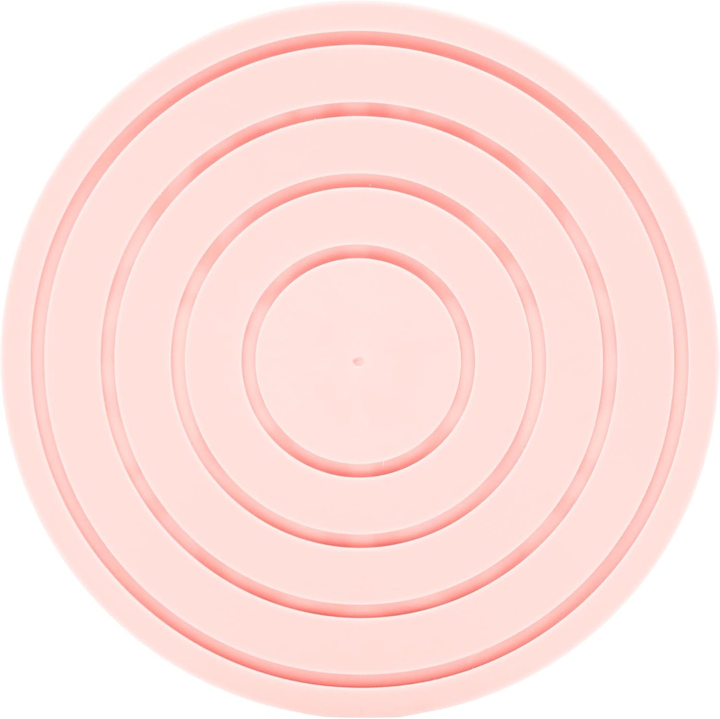 Drink Coasters for Tabletop Protection - Set of 4 No-Slip Silicone Rubber Coasters for Coffee Table, Desk & More - USA-Made Coasters for Drinks w/Liquid-Catching Grooves (Light Pink)