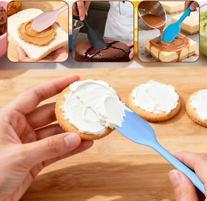 Silicone Spatula, Silicone Spatulas Heat Resistant, Food Grade Rubber Non-Stick Rubber Spatulas with Stainless Steel Core, for Baking, Cooking, Mixing (1, Light Pink, 8 * 1.6 inch)