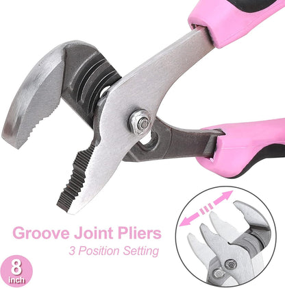 FASTPRO 7-Piece Pink Tool Kit, Household Tool Set for women, Basic Hand Tools for Home Maintenance & Repairing, Includes Small Tool Bag
