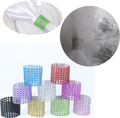 King&Pig 50pcs Plastic Napkin Rings Hotel Wedding Chair Sash Napkin Rings for Party Decorations (Pink)