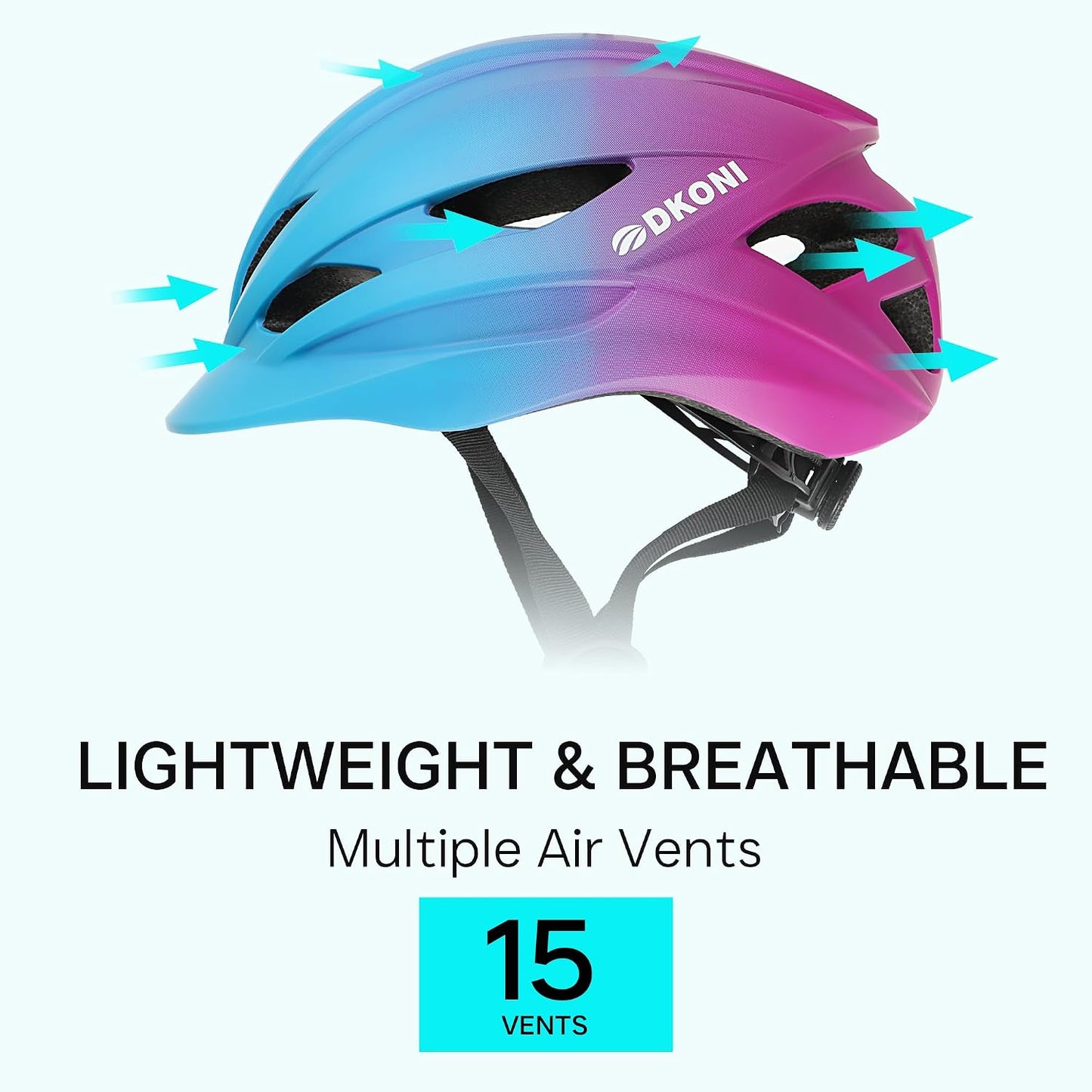 DKONI Bike Helmet Adult Urban:Bicycle Helmet for Men Women with USB Charge Detachable Taillight Helmets for Commuter Cycling Scooters