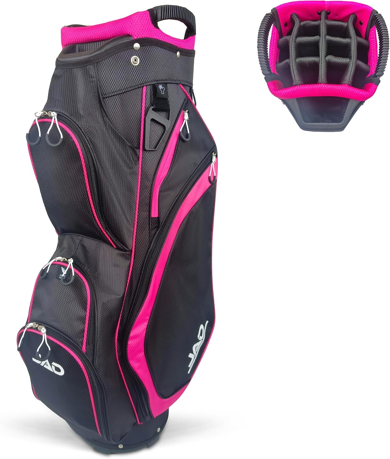 JAD Lightweight Womens Golf Bag, Golf Cart Bag with Dual Handles for Women/Ladies, 14-Way Full-Length Top Dividers, Large Putter Well, Ultra Lightweight, Large Pockets for Accessories