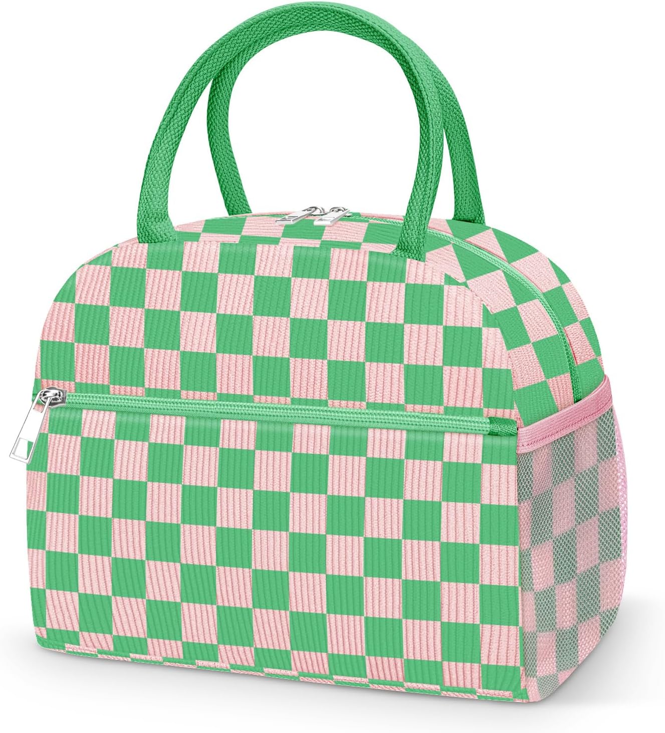 DALINDA Corduroy Lunch Bag Lunch Box for Women Men,Cute Insulated Lunch Bags,Water-Resistant Cute Cooler Lunch Tote Bag, Reusable LunchBox Large Capacity for Work Travel Picnic