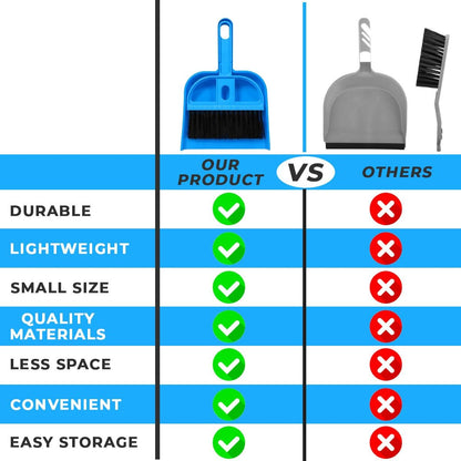Mini Broom and Dustpan Set - Compact Cleaning Kit for Home, Car, Camping, Small Spaces, Pet Cleanup, and Travel - Durable Small Broom and Dustpan Set Mini - Pink Broom