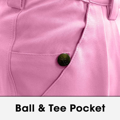 Golf Knickers Pink Microfiber (Plus Fours) for Men