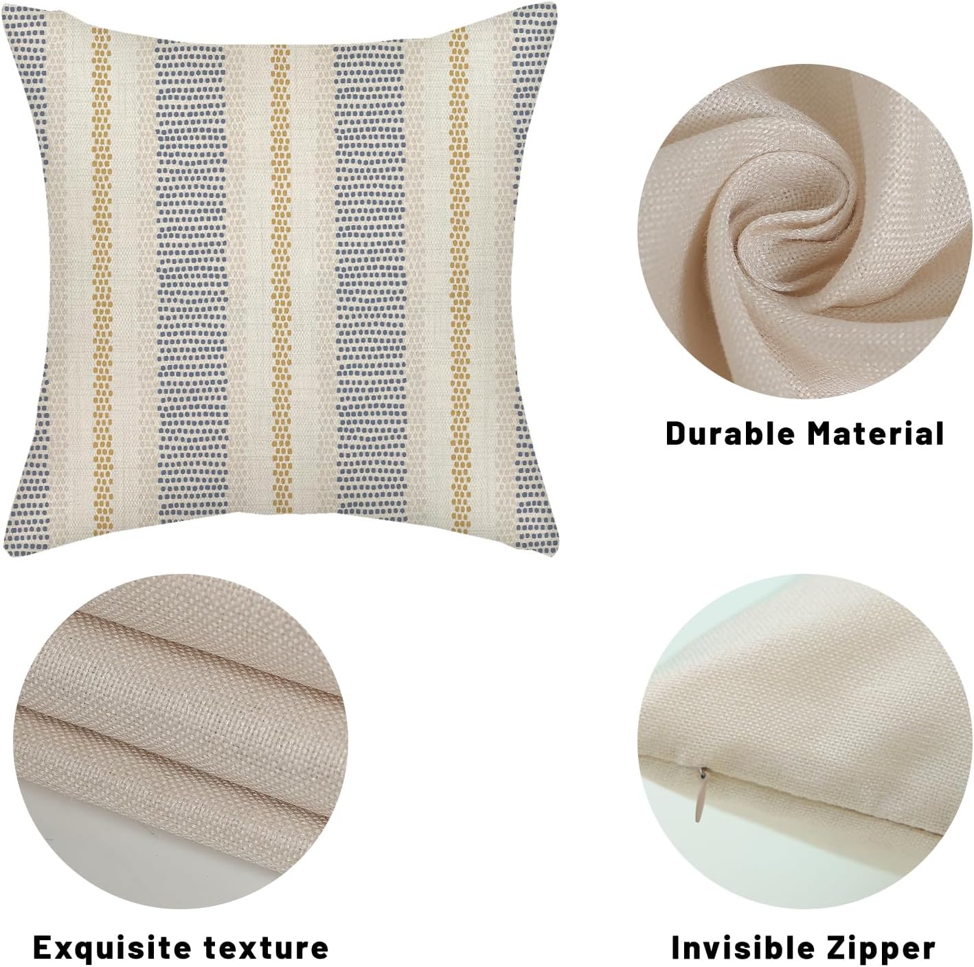 Pink Sage Green Pillow Covers 18x18 Inch 2 Pcs Boho Preppy Polka Dots Striped Decor Throw Pillows Modern Geometric Outdoor Farmhouse Decoration Pillowcase Linen Cushion Cover for Couch Sofa