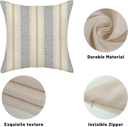 Pink Sage Green Pillow Covers 18x18 Inch 2 Pcs Boho Preppy Polka Dots Striped Decor Throw Pillows Modern Geometric Outdoor Farmhouse Decoration Pillowcase Linen Cushion Cover for Couch Sofa