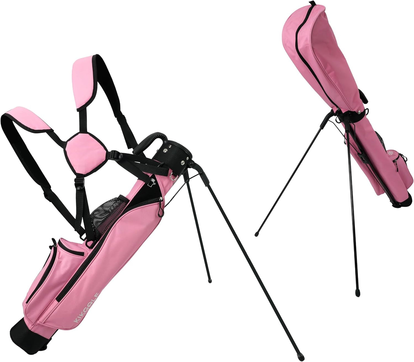 Sunday Golf Stand Bag Lightweight Golf Bag for Par 3 & Driving Range with 3 Zippered Pockets, Cooler Bag, Rain Hood and Adjustable Dual Strap System,Golf Club Carry Bag Suitable for Men & Women