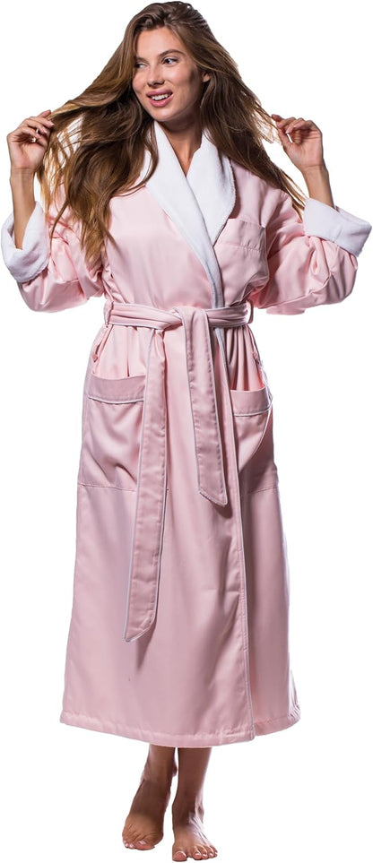 Turquaz Robes for Women - Luxury Plush Lined Bathrobe, 100% Polyester Microterry & Microfiber, Cozy & Elegant Womens Robe