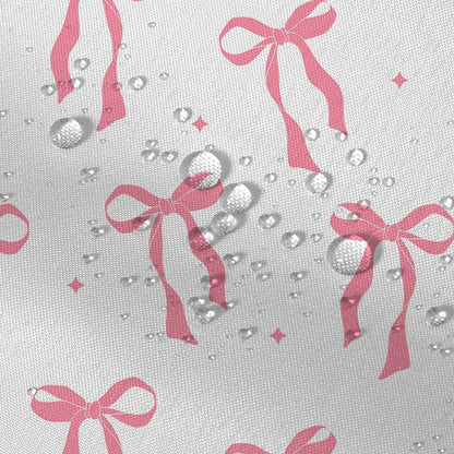 Pink Bow Shower Curtain Ribbon Bowknot,Woman Teenage Girl Fabric Shower Curtains for Bathroom Decor 72x74 Inch
