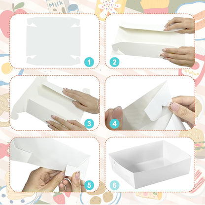 Pink Bow Paper Food Trays - 24Pcs Large Size Coquette Birthday Decorations Kraft Food Boat;Nacho Trays Bow Birthday Party Supplies for Valentines Wedding Baby Shower Party Decoration