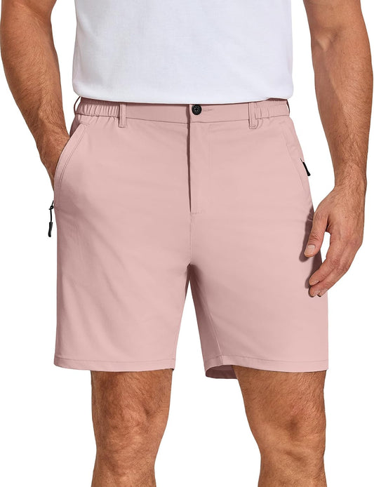 COOFANDY Men's Stretch Golf Shorts 7" Lightweight Casual Hiking Shorts Summer Athletic Work Dress Hybrid Shorts