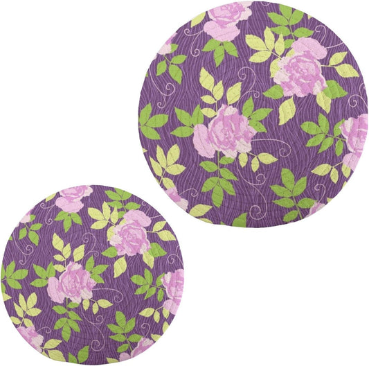 Hot Dishes 2 Pcs, Light Pink Flower Large Trivets Set for Hot Dishes Pots and Pans, Cotton Coasters Kitchen Accessories for Cooking Baking Dish Pan Pot Bowl Teapot