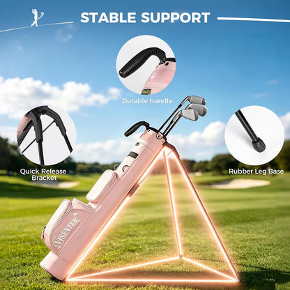 Golf Bags, Golf Stand Bag, Adjustable Shoulder Straps, Multiple Pockets