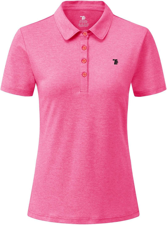 Rdruko Women's Golf Polo Shirts Short Sleeve Dry Fit Moisture Wicking Tennis Sports Casual Collared T Shirts
