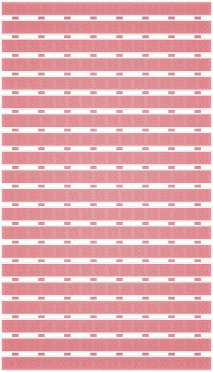 Non Slip Rubber Bathtub & Shower Mat - Fast Drain & Upright Drying Design, Strong Suction Cups, Structured Textured Surface, Low-Maintenance Bathroom Safety Mat, 27 x 16 Inch, Pink, Matace