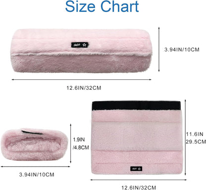 SPRING SEAON Wheelchair Armrest Covers 2 Pack Soft Memory Foam Wheelchair armrest Pads Wicking Washable for Office Transport Chair (Pink)