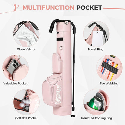 Golf Bags, Golf Stand Bag, Adjustable Shoulder Straps, Multiple Pockets