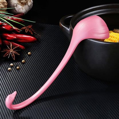 Swan Shaped Soup Ladle, Large Capacity Long Handle Spoon, with Standing Design for Home Kitchen ()