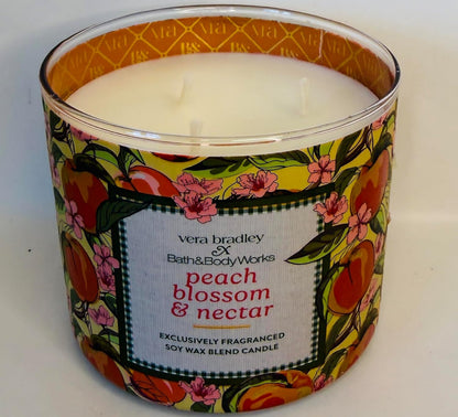 Bath & Body Works Peach Blossom & Nectar 3-Wick Candle