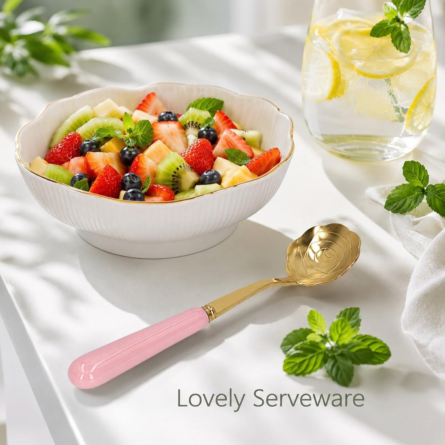 Flower Shaped Teaspoon Stainless Steel Tableware with Pink Handle, 5.1in Dessert Spoon - Elegant Rose Design, Comfortable Grip for Ice Cream & Tea (Pink Handle)