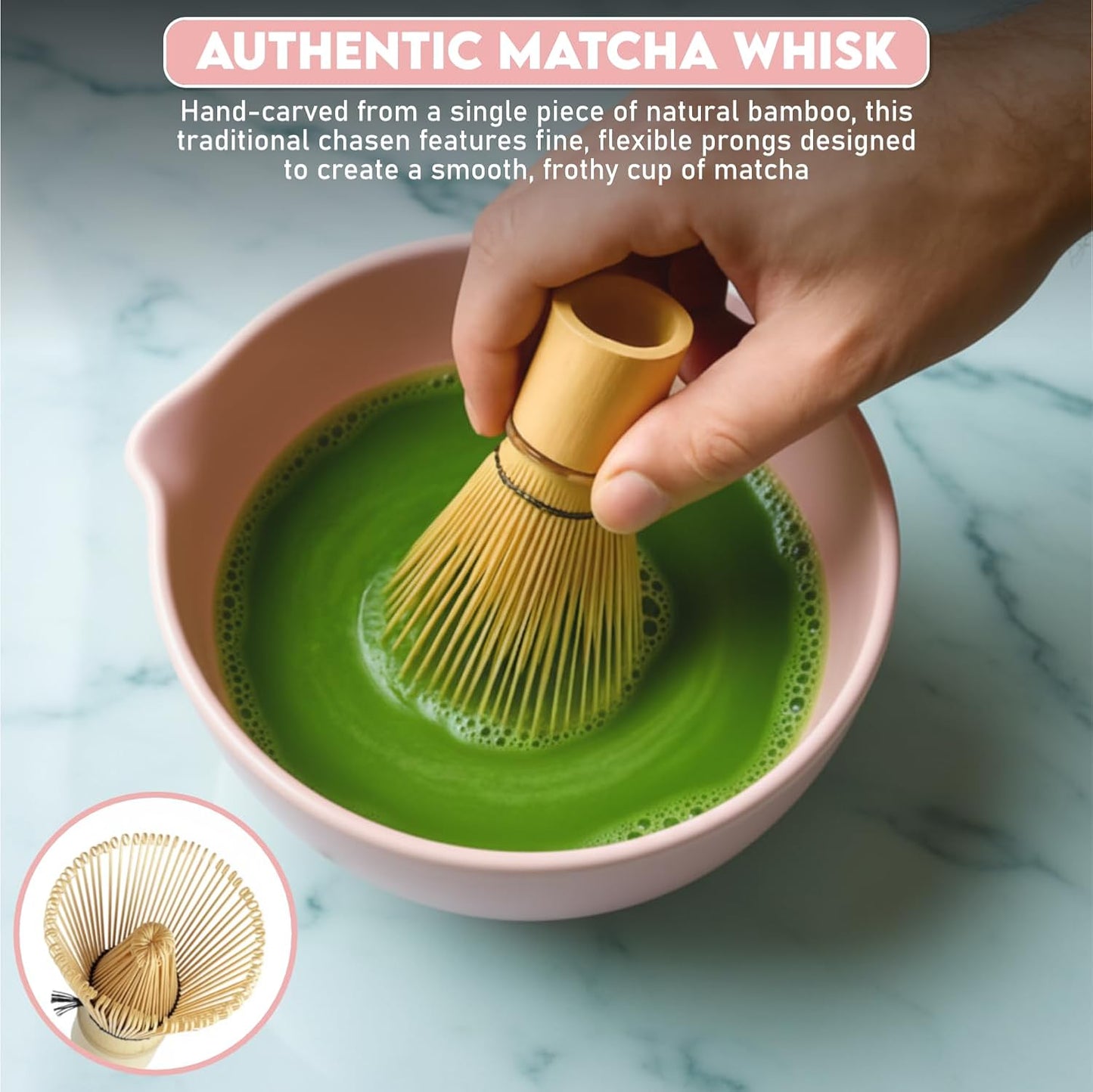 10-Piece Matcha Whisk Set | Complete Matcha Tea Kit with 17oz Ceramic Bowl, Bamboo Whisk & Scoop, Whisk Holder, Stainless Steel Sifter, Measuring Cup, Powder Caddy, Tea Towel | Gift-Ready Matcha Set