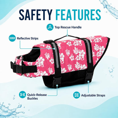 Dog Life Jacket Swimming Vest - Small Puppy Pool Float, Cat Boating Clothes