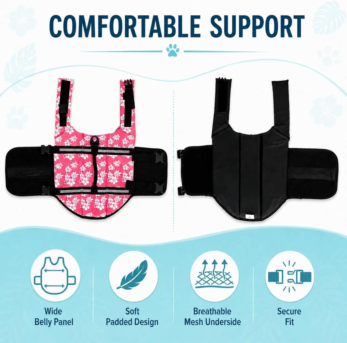 Dog Life Jacket Swimming Vest - Small Puppy Pool Float, Cat Boating Clothes