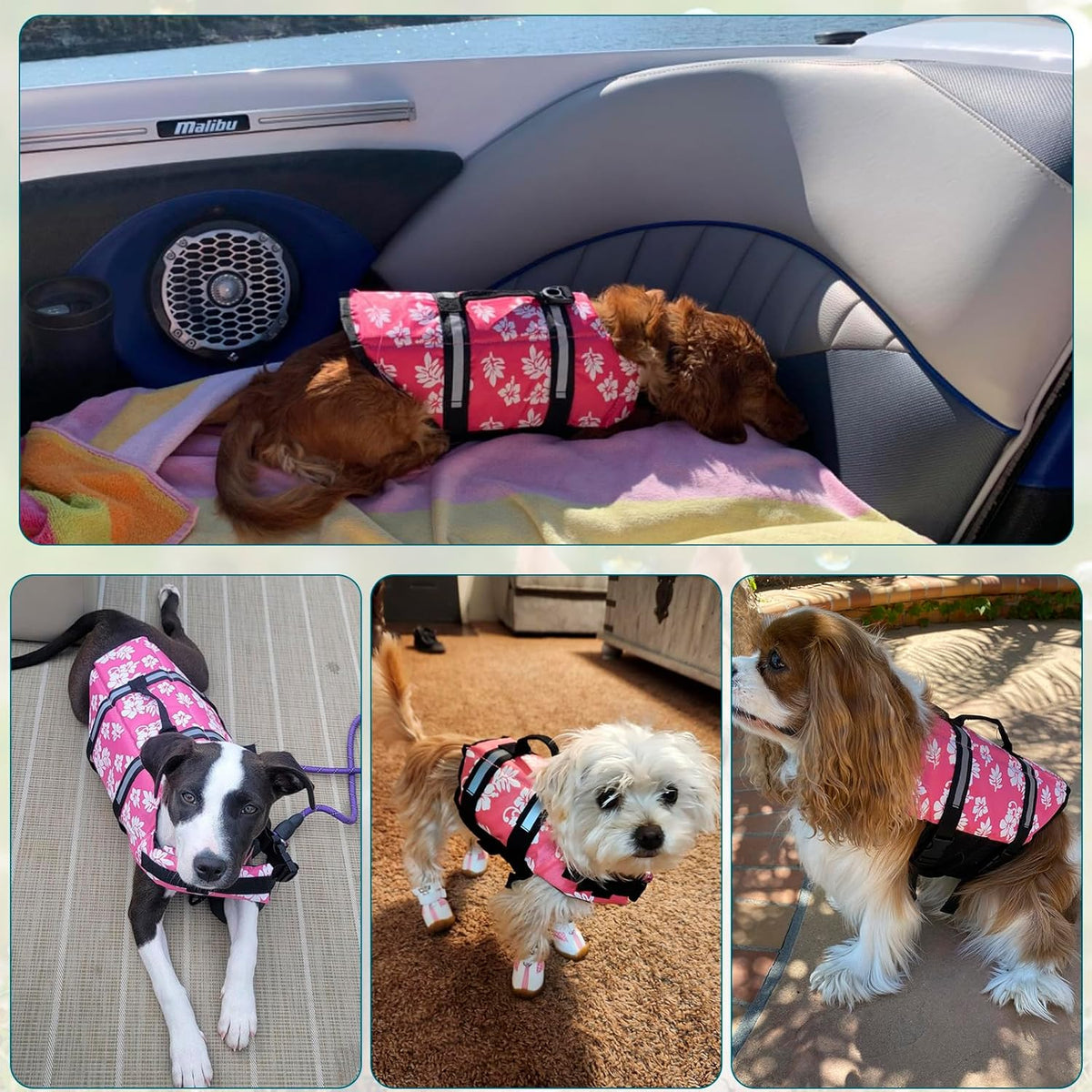 Dog Life Jacket Swimming Vest - Small Puppy Pool Float, Cat Boating Clothes