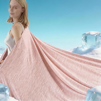 Cooling Blanket King Size, Pink Summer Blanket for Hot Sleeper and Night Sweats, Lightweight Soft Q-Max>0.4 Arc-Chill Cool Blanket