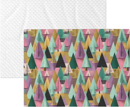 Waterproof Dog Blanket Soft Pet Blanket for Puppy Cat, Fleece Cat Throw Blankets for Furniture Bed Couch Sofa Reversible - Pastel Christmas Trees On Pink 3