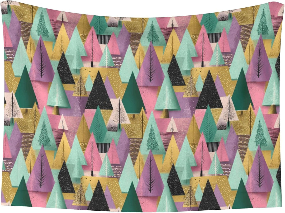 Waterproof Dog Blanket Soft Pet Blanket for Puppy Cat, Fleece Cat Throw Blankets for Furniture Bed Couch Sofa Reversible - Pastel Christmas Trees On Pink 3