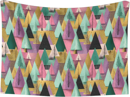 Waterproof Dog Blanket Soft Pet Blanket for Puppy Cat, Fleece Cat Throw Blankets for Furniture Bed Couch Sofa Reversible - Pastel Christmas Trees On Pink 3