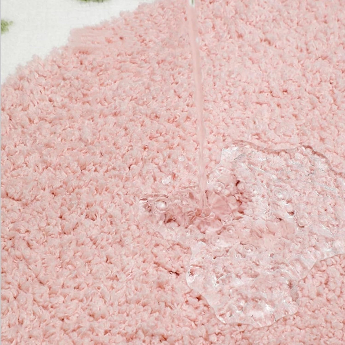 Soft Floral Area Rug Washable Elegant Shabby Rose Rug (Pink)