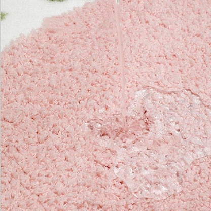 Soft Floral Area Rug Washable Elegant Shabby Rose Rug (Pink)