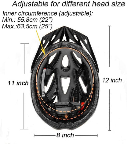 Adult Bike Helmet One-Piece Adjustable Head Safety Protection