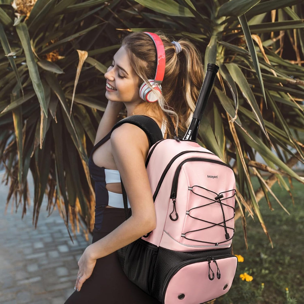 Tennis Bag Holds 2 Rackets, Professional Tennis Bags for Women, Tennis Backpack with Ventilated Shoe Compartment