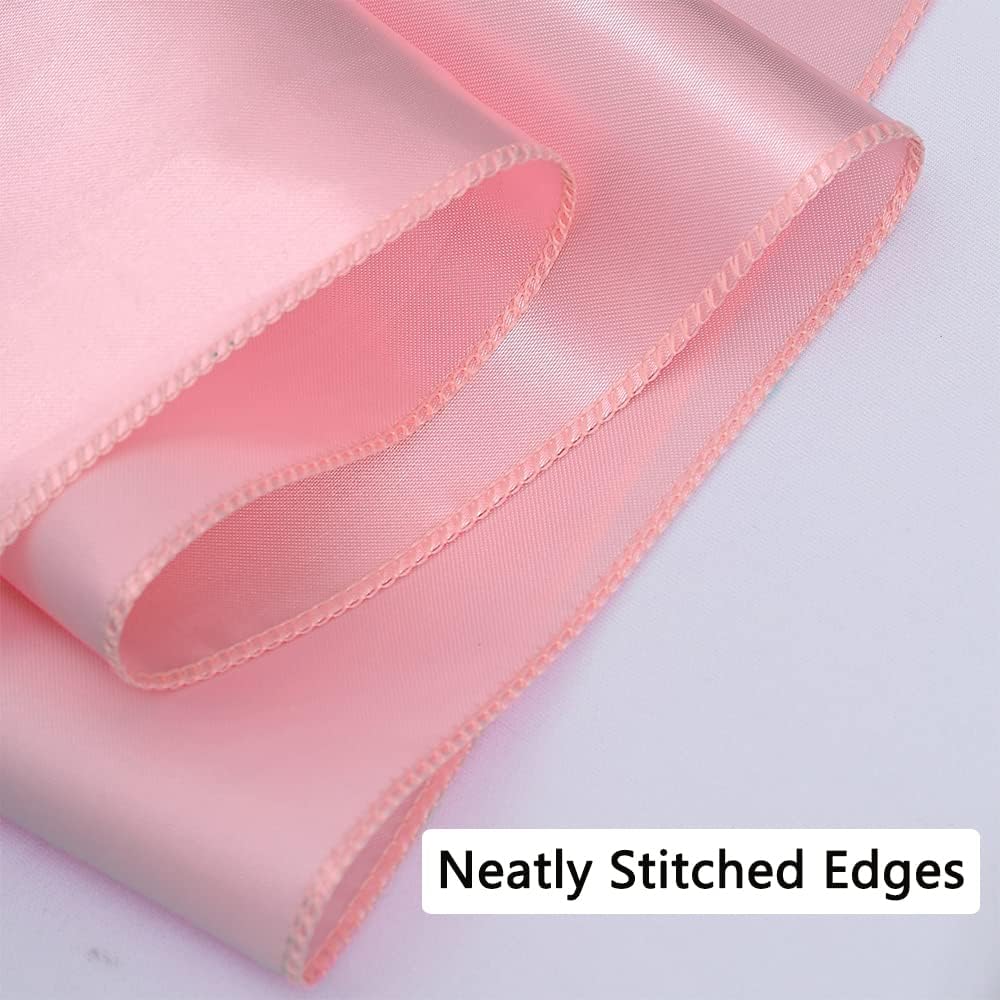 50 Pack Dusty Pink Chair Sashes, Satin Bows for Chairs for Birthday Wedding Party Gender Reveal Decor, Dusty Pink Chair Bows Sashes, Romantic Chairs Ribbons Ties