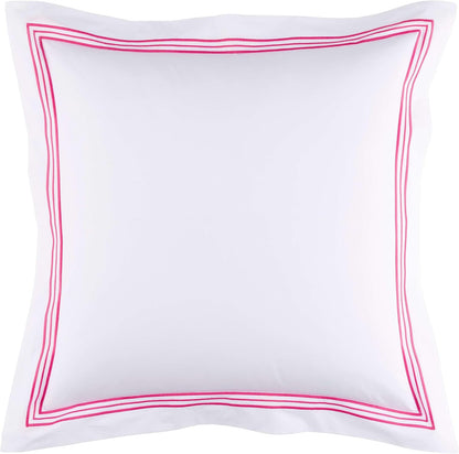 Trio Fuchsia Stripe Percale Cotton Duvet Sham, Standard