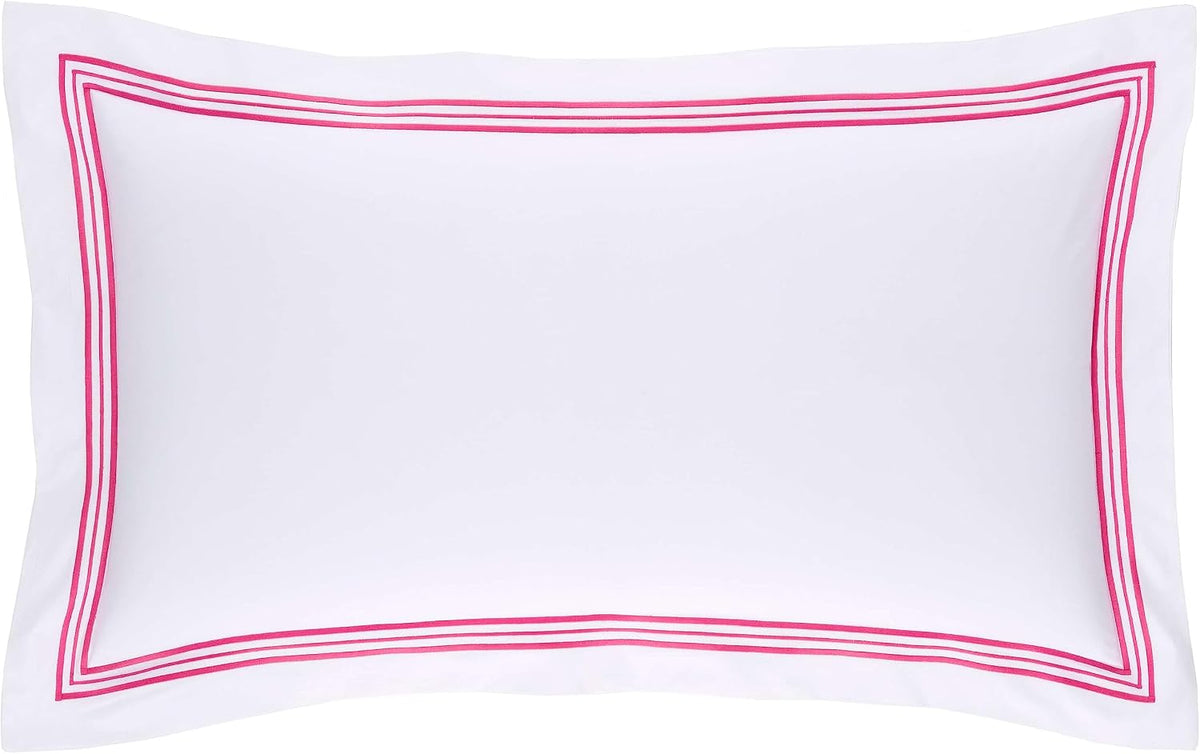 Trio Fuchsia Stripe Percale Cotton Duvet Sham, Standard