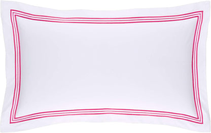 Trio Fuchsia Stripe Percale Cotton Duvet Sham, Standard