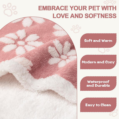 Cute Waterproof Blanket for Dog Puppy Cat, 30"x40", Pink